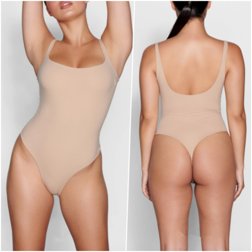 Skims Fits Everybody Square Neck Sleeveless Bodysuit Plus Size 4X